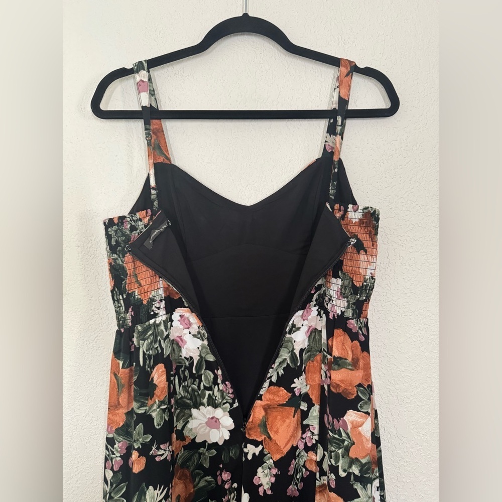Abercrombie & Fitch Floral Tiered Ruffle Maxi Dress Black Size Small Petite - Picture 7 of 10